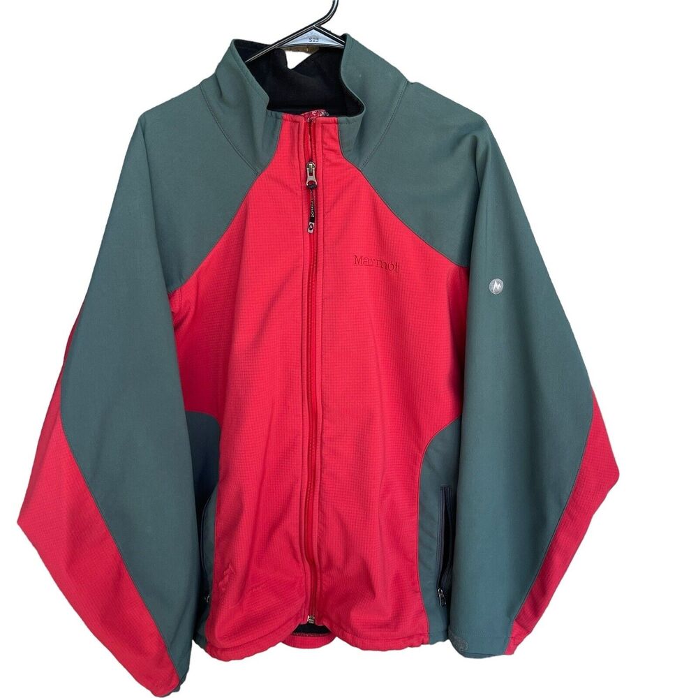 Marmot Jacket Mens Extra Large XL Windstopper Full Zip Red Gray Outdoor Winter‎